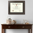 thumbnail image 2 of ArtToFrames 13x17 inch Diploma Frame - Framed in Mahogany and Gold Slope Frame with Black and Gold Mats, Comes with Regular Plexi Glass and Sawtooth Hanger for Wall Hanging (D-4447-13x17), 2 of 4