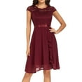 thumbnail image 2 of Robe Formelle pour Femmes en Dentelle Élégante, Robe de Soirée pour Invitées de Mariage, Cocktail, Fête, Robe Formelle, 2 of 6