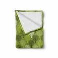 thumbnail image 2 of Leaves Soft Flannel Fleece Throw Blanket, Repetitive Botanical Theme Abstract Trees Motifs Art Pattern, Cozy Plush for Indoor and Outdoor Use, 70" x 90", Olive Green Apple Green, by Ambesonne, 2 of 6