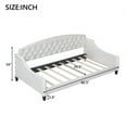 thumbnail image 6 of Bed Frame Modern Luxury Tufted Button Daybed,Twin,Beige, 6 of 7