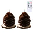 thumbnail image 1 of Injueey Juego de 2 velas de piña sin llama para un ambiente festivo en el hogar. Incluye control remoto. Velas de piña sin llama. Iluminación y accesorios, 1 of 6