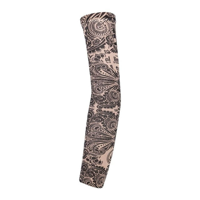 Tattoo Sleeve Man 5 Styles Fake Temporary Tattoo Arm Punk Protection Warmers Elastic Cool