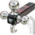 thumbnail image 2 of Trailer Hitch Tri-Ball Mount with Hook & Pin Balls Sized 1-7/8, 2 & 2-5/16 , Tow Hitch,, 2 of 7