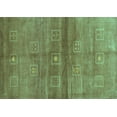 thumbnail image 1 of Ahgly Company Machine Washable Indoor Rectangle Abstract Turquoise Blue Contemporary Area Rugs, 3' x 5', 1 of 4