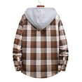 thumbnail image 3 of Grianlook Mens Blouse Hooded Tops Button Down Shirts Men Casual Tunic Shirt Regular Fit Long Sleeve Hoodies Khaki B S, 3 of 3