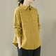thumbnail image 5 of Vestidos Casuales Para Mujer, Blusas De Mujer De Moda Camisa de manga larga con botones de solapa y bordado de lino para mujer, 5 of 5