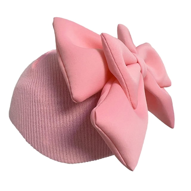 Bonita funda decorativa para casco de esquí con lazo, ideal como regalo de cumpleaños para bicicleta. Sombrero rosa