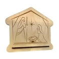 thumbnail image 1 of Decoraciones del nacimiento de Jesús, adornos cristianos, adornos de madera para festivales, decoraciones navideñas para el hogar familiar en, 1 of 6