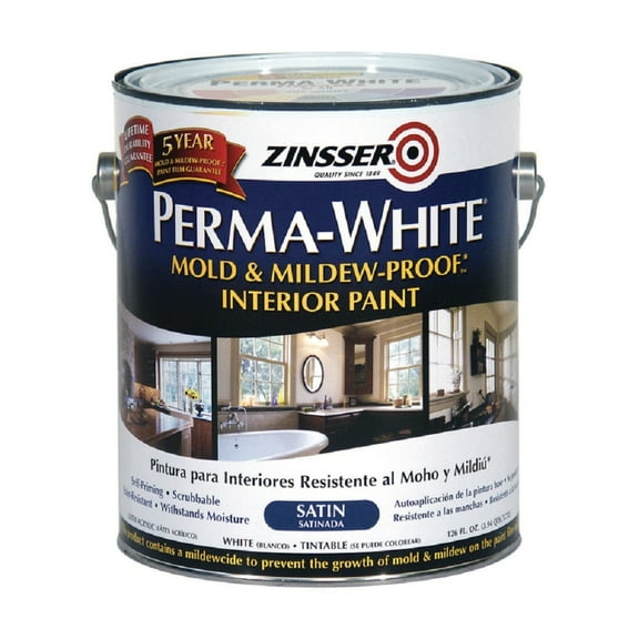 2PC Zinsser Zinsser 2711 Perma-White Mold and Mildew-Proof Paint, 1 gal
