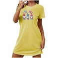 thumbnail image 2 of WJHWSX Womens Nightgown,Nightgowns for Women,Breathable,Soft,Printed,Yellow,L(US:8), 2 of 6
