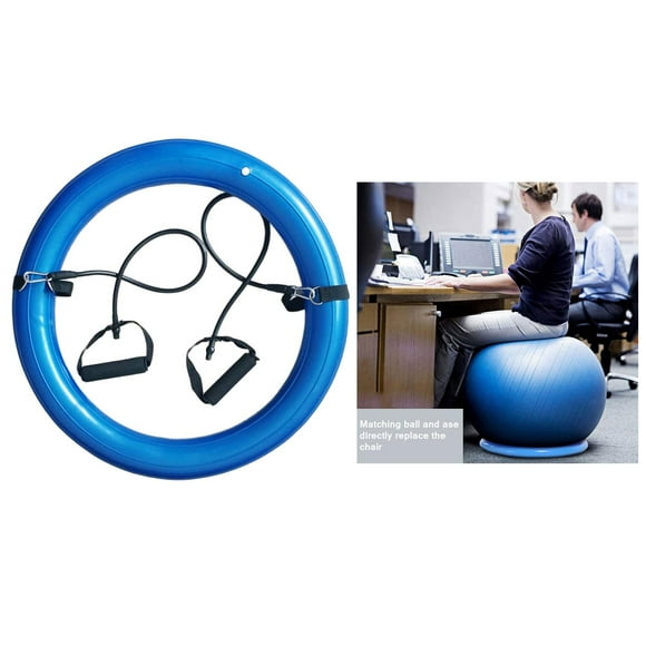 Soporte de anillo de estabilidad de pelota de ejercicio, soporte de Base, mango de banda de resistencia de estiramiento Azul Cola Base del soporte de la bola de yoga