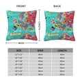 thumbnail image 6 of Wukai Cartoon Map Of Europe Premium Polyester Fleece Pillow Covers with Hidden Zipper Closure,Luxuriously Soft and Durable-20"x20", 6 of 7