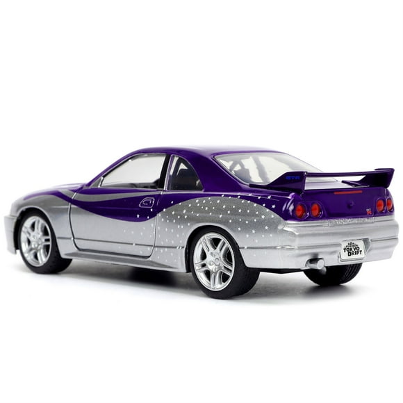 1995 Skyline GT-R (BCNR33) Purple and Silver Metallic "Fast & Furious" Series 1/32 Diecast Model Car by Jada