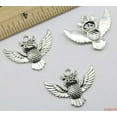 thumbnail image 3 of U8MO Wholesale retro style Lovely owl alloy charm pendants DIY material 30x23mm-ancient silver-100pcs, 3 of 4