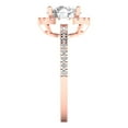 thumbnail image 3 of Clara Pucci 14K Rose Gold 1.8ct Moissanite Solitaire with Accents Ring, 3 of 8