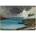 thumbnail image 2 of Winslow Homer 18x14 Gold Ornate Wood Frame and Double Matted Museum Art Print Titled - The Coming Storm (1901), 2 of 4