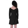 thumbnail image 3 of Moomaya Womens Full Sleeve Shift Dress w/ V neck Cotton Casual Summer Dresses - CR, 3 of 7