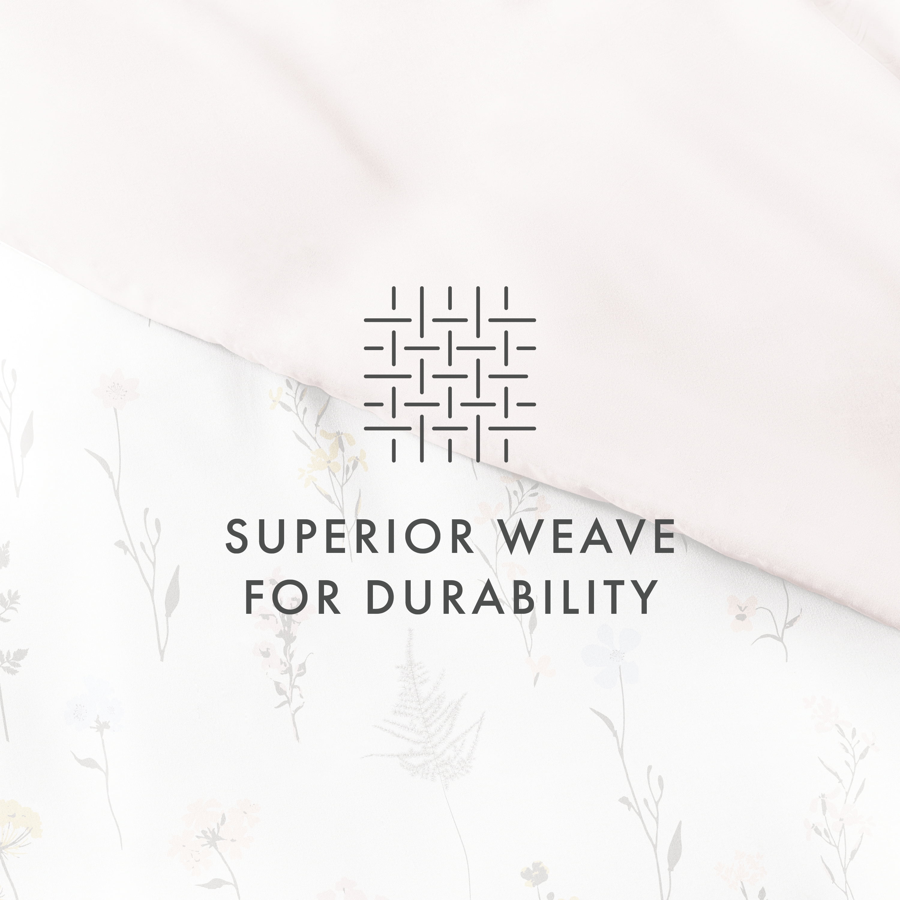 Noble Linens Pink Reversible Wild Flower Print 3-Piece Duvet Cover Set, King/CalKing