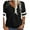 Black, variant on Dellytop Women V-Neck Half Sleeves Solid T Shirt