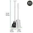 thumbnail image 4 of mDesign Hidden Plunger and Brush Set for Bathroom Toilet - Silver, 4 of 8