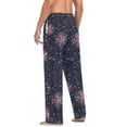 thumbnail image 3 of FORMRS Mens Pajama Pants with Pockets Cotton Sleepwear Lounge Bottoms Sizes S-2XL, Red and White Fireworks Pattern, 3 of 7