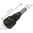 thumbnail image 2 of ABPETE Router Bit Extension Rod - 1/2-Inch Shank Collet Adapter for Woodworking, Engraving & Trimming Machines,Precision Machined Extension for 1/2-inch Bits, 2 of 7