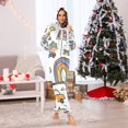 thumbnail image 5 of Cars Doodle Rainbows Adult Onesie Pajamas Slim Fit Christmas One Piece Suit Pjs for Women and Men Hooded Zipper, 5 of 7