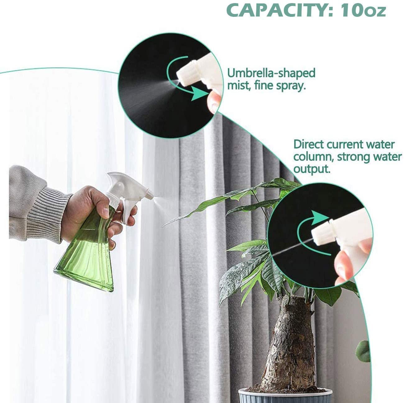 Arrosoir Portable 1,5 L Avec Bec Long Et Pomme De Douche - Pour Plantes D'intérieur, Succulentes, Balcon - 11