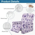 thumbnail image 6 of Renewold Butterfly Violet Stretch Recliner Chair Cover Washable Couch Cover Recliner 4 Pieces Polyester Spandex Reclining Slipcover Furniture Protector for Reclining Sofa, 6 of 8