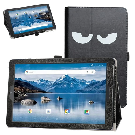 Labanema VANKYO MatrixPad S21 10 inch Tablet Case, PU Leather Folio Stand Protective Case, Cover for VANKYO MatrixPad S21 10 inch Tablet (Big Eyes)