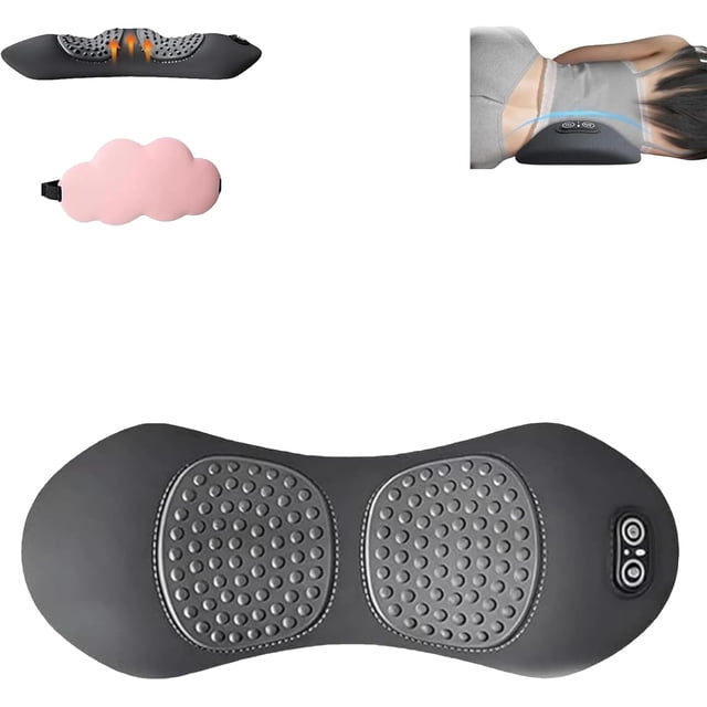 Triple Fusion Back Massager,3-in-1 Back Stretcher with Traction Lifting,Electric Fusion Massager with Lifting and Vibration Massage and Heat Compress Against Pain
