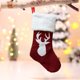thumbnail image 4 of Juego de 2 Bolsas de Regalo para Calcetines Navideños | Calcetines Navideños de Terciopelo Rojo de Punto con Diseños de Papá Noel y Muñeco de Nieve | Tela de Patchwork Resistente | Decoración para La, 4 of 6