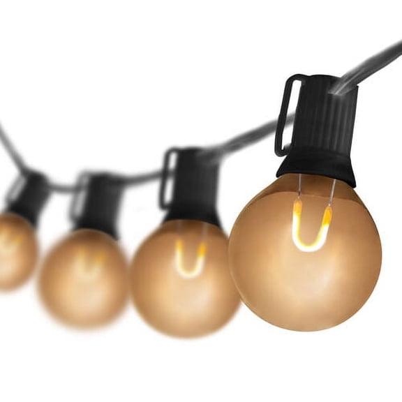 Wintergreen Lighting FlexFilament Edison Bulb Shatterproof G50 Globe String Lights, 10 ft, 10 Lights