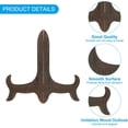 thumbnail image 3 of PATIKIL 7 Inch Picture Frame Stand, 3 Pack Resin Easel Plate Holders Imitation Wood Folding Decorative Plate Stand for Display Photo Frame Certificates Book, Wood Pattern, 3 of 6