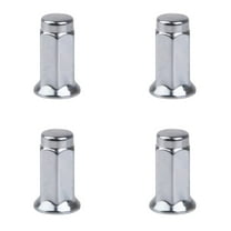 (4 Pack) Tusk Flat Base Lug Nut 10mm x 1.25mm Thread Pitch w/14mm Head Chrome for Honda ATC 250ES Big RED 1985-1987