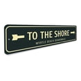 thumbnail image 3 of to The Shore Arrow Sign, Boardwalk Beach House Sign, Custom Boardwalk Location Sign, Beach Aluminum Decor - 4x18 inches, 3 of 4