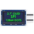 thumbnail image 1 of Pantalla LCD OLED de 2,7 Pulgadas, 128 X 64, SSD 1327 IIC/SPI/Puerto Paralelo de 8 Bits, 7 Pines SPI, 1 of 1