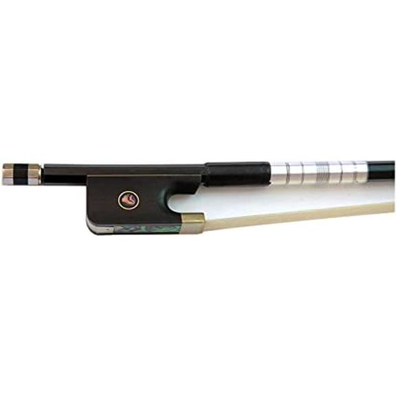 Vio Music 1/2 Carbon Fiber Cello Bow, Ebony Frog, Natural Horse Hair, BP#702