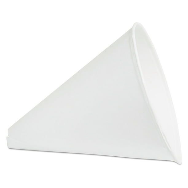 Paper Cone Funnels, 10 oz, White, 1000/Carton
