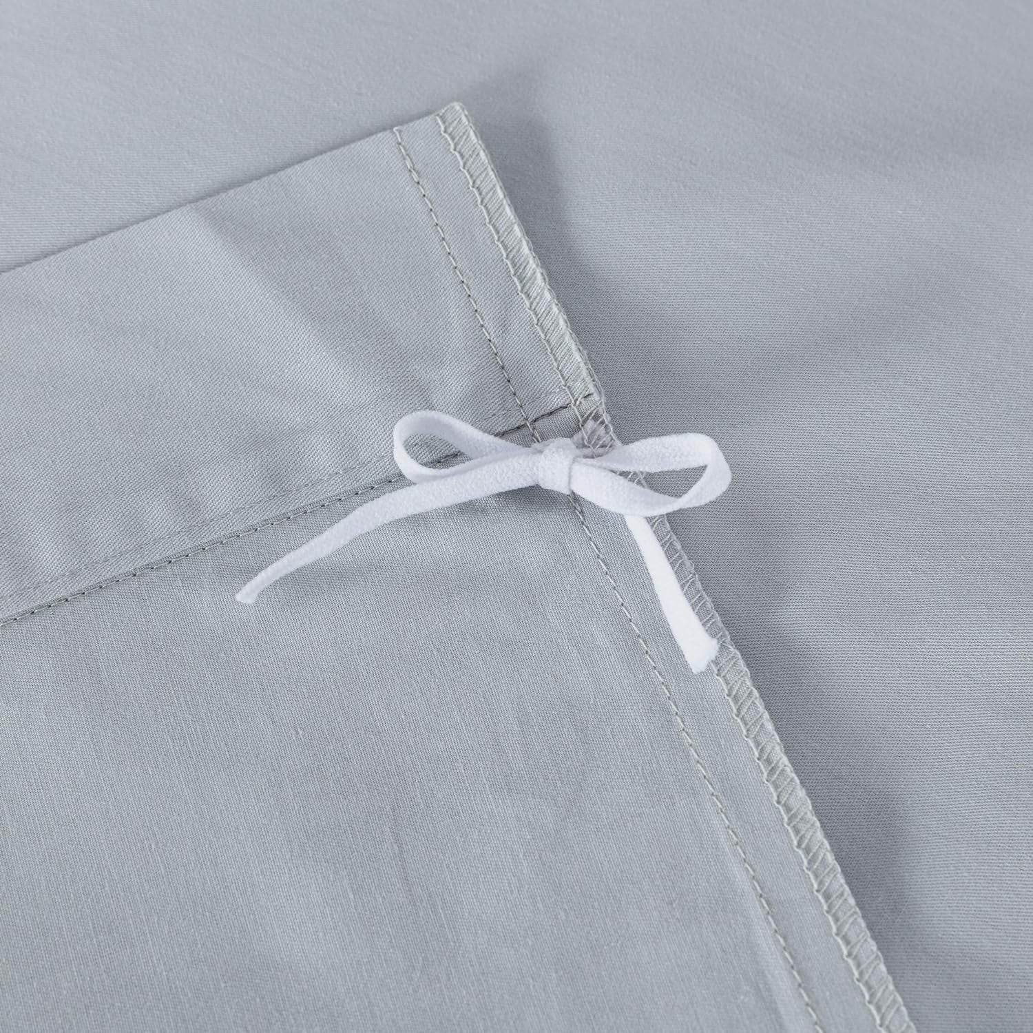 Chezmoi Collection Solid Silver Gray 100% Cotton Duvet Cover Set King Size, 3-Piece Luxury Soft Breathable Smooth Cooling 250TC Cotton Twill Comforter Cover with Button Closure