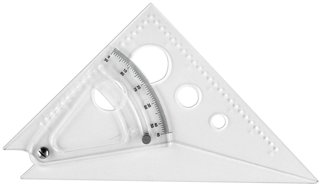 CThru Adjustable Triangle, 8", Increments of 1/2° from 0° to 90