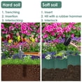 thumbnail image 3 of 20PCS Lawn Gardens Fence Edgings Kit Easy to Install Versatile Edging Border No Dig Landscape Sturdy Gardens Landscape Edging Borders Stable Interlocking Landscaping Edging for Outdoor-green-, 3 of 10