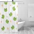 thumbnail image 2 of Coolnut Cute Frog Shower Curtain Bathroom Decor Watercolor Shower Curtain Sets Fabric Cloth Bathroom Curtains with Hooks 60x72 Inch, 2 of 6