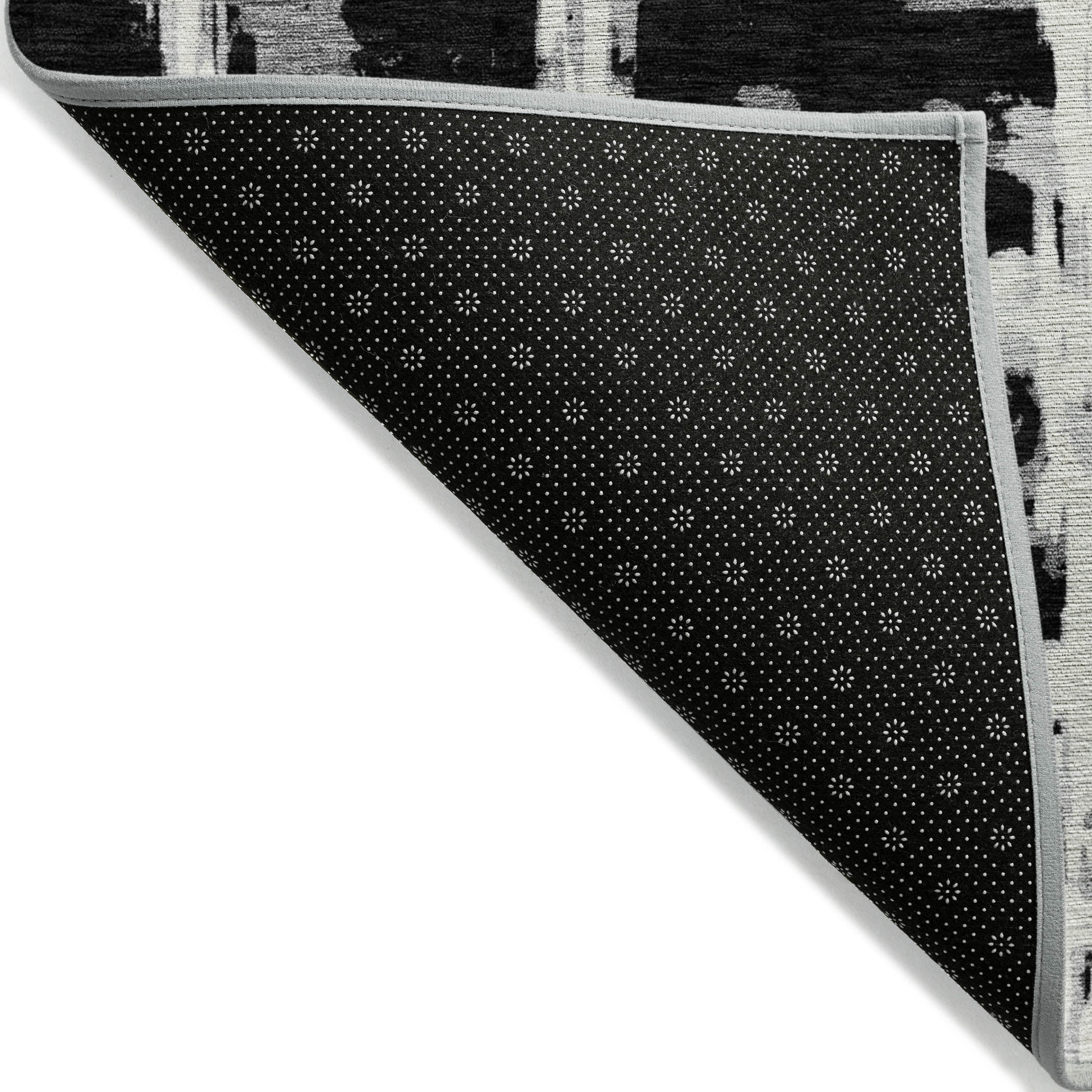 Addison Rugs Chantille Indoor/Outdoor Transitional Stripes Black Washable Rectangle Rug, 1'8" x 2'6"