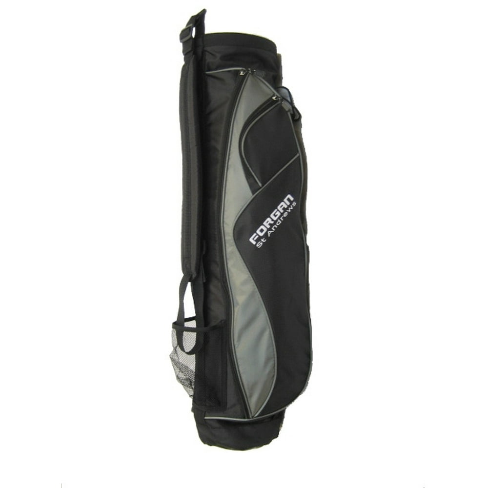 SUPER LITE NYLON NEW CARRY GOLF BAG GRAY & BLACK HOLDS UP TO 14