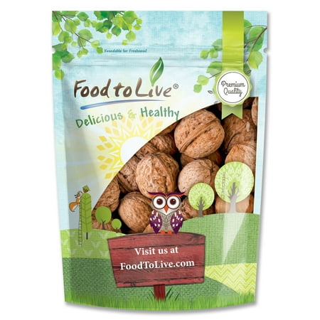 Food to Live Jumbo Walnuts in Shell, 10 Ounces – California Chandler Variety. Fresh, Raw, Kosher, Bulk