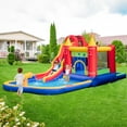 thumbnail image 2 of Costway 9-in-1 Inflatable Bounce Castle with Waterslide Water Cannon for 3+ without Blower, 2 of 10