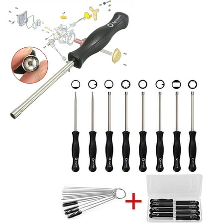 8Pcs Carburetor Adjustment Tool Kit with Cleaning Needles&Carrying Case Tune-up Adjustment Tool for Common 2 Cycle Carburetor