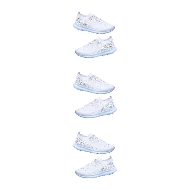 Jumpingount Zapatillas de deporte de malla Zapatos de cristal de moda Zapatillas de deporte casuales Verano Cómodo Type4 NO4