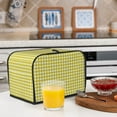 thumbnail image 6 of Goofa Yellow Checkboard Print Toaster Cover 2 Slice, Two Slice Bread Machine Cover Quilted Toaster Covers Bread Maker Cover Kitchen Appliance Cover, 6 of 7